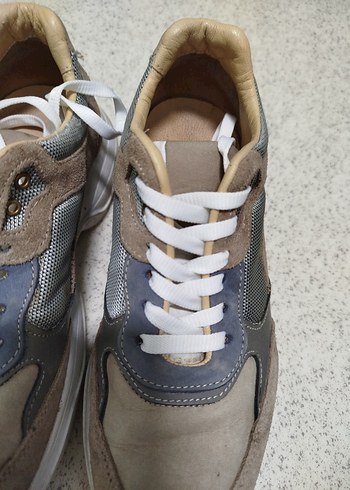 Bej Gri Süet Kadın Spor Ayakkabı - Görsel 3