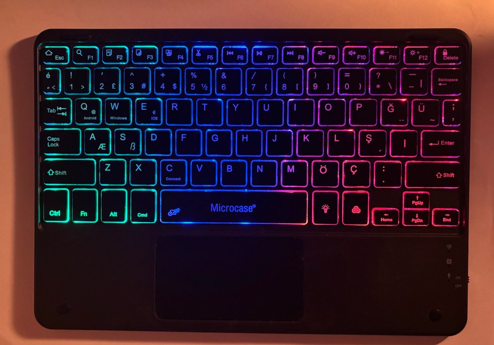 RGB/RENKSİZ TOUCHPADLİ TABLET KLAVYESİ - Görsel 3