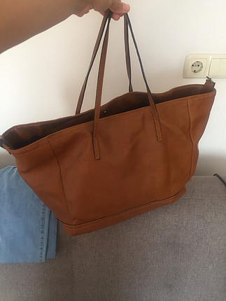 Kahverengi koton çanta