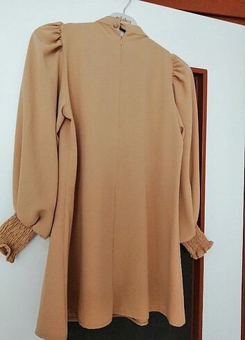 40 Beden camel Renk Krep takım 