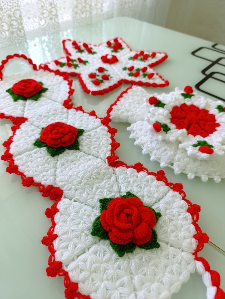 Çiçekli lif seti - Görsel 5