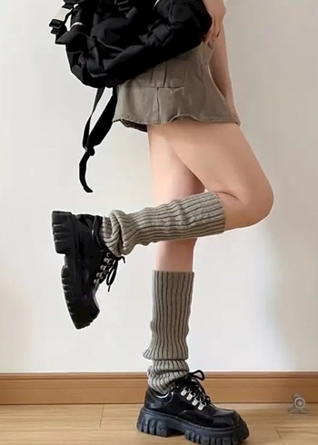 xl Beden gri Renk Gri y2k grunge tozluk çorap