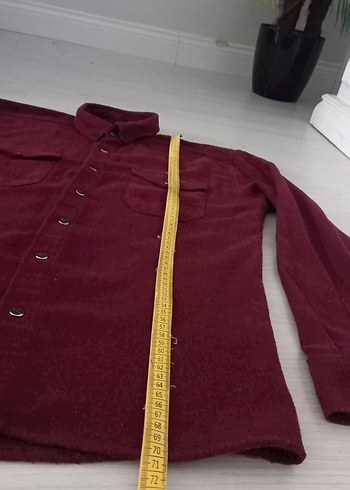 Bordo Erkek Düğmeli Uzun Kollu Gömlek - Görsel 5