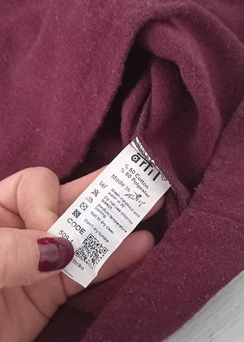 Bordo Erkek Düğmeli Uzun Kollu Gömlek - Görsel 7