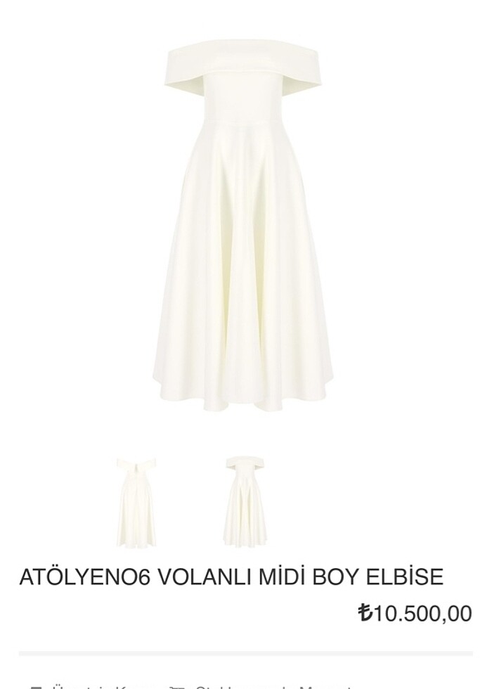 Atolye No:6 volanlı midi boy elbise nişan elbisesi - Görsel 2