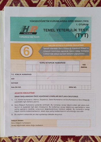 Beden Renk TYT 8'li Deneme Sınavı Konu Analizli