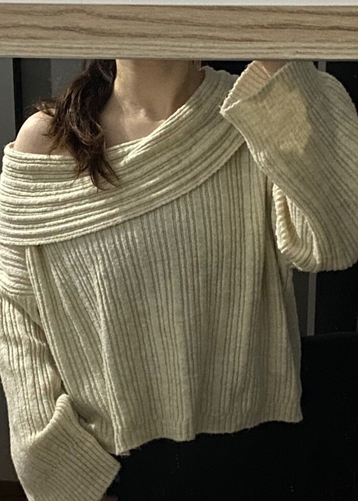 düşük omuz kazak - Görsel 2