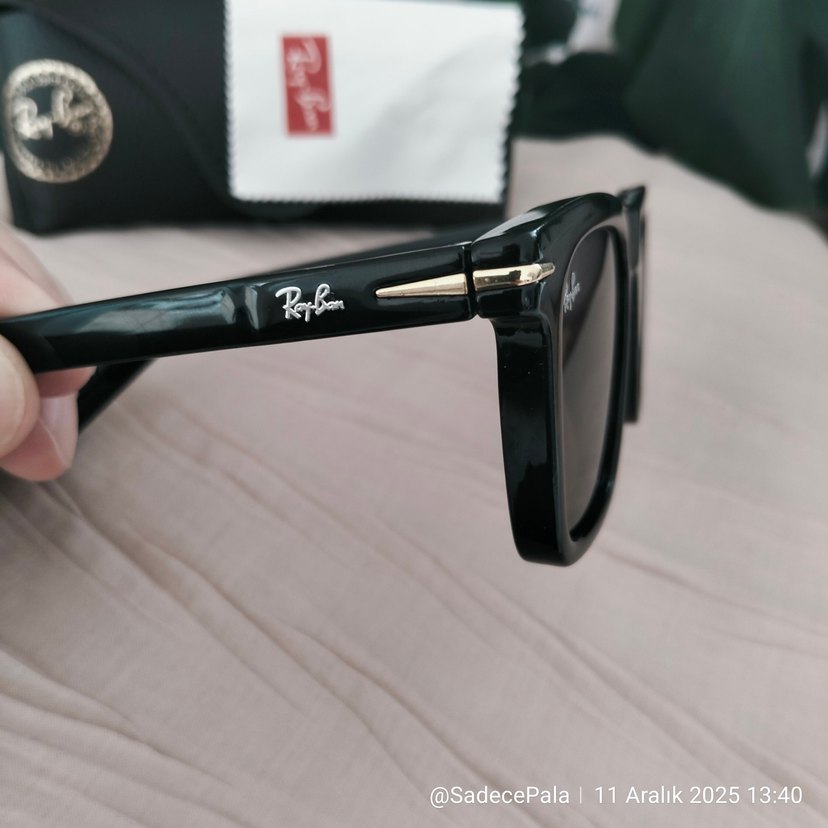 RayBan Wayfarer RayBan Deri Kılıf -Silme Bezi ile Set Olarak - Görsel 4