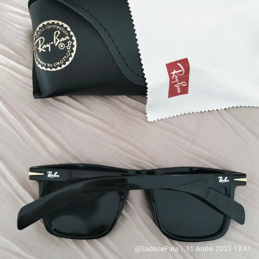 RayBan Wayfarer RayBan Deri Kılıf -Silme Bezi ile Set Olarak - Görsel 3
