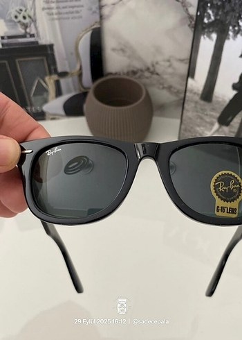 RayBan Wayfarer 2140RayBan Deri Kılıf -Silme Bezi ile Set Olarak - Görsel 2