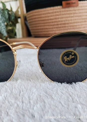 RayBan Round Metal. Deri Rayban kılıf ve silme bezi set olarak - Görsel 8