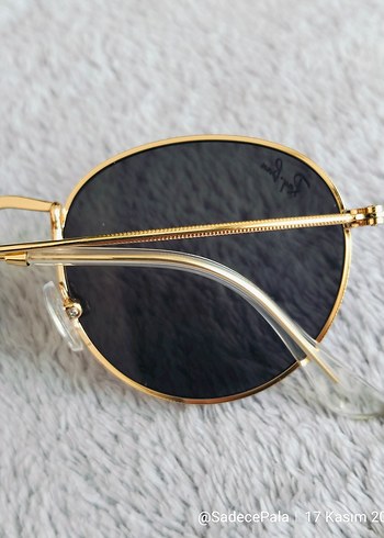 RayBan Round Metal. Deri Rayban kılıf ve silme bezi set olarak - Görsel 5
