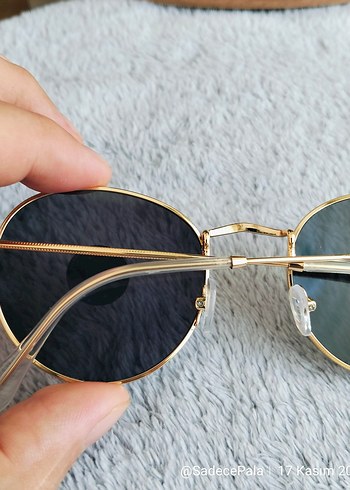 RayBan Round Metal. Deri Rayban kılıf ve silme bezi set olarak - Görsel 6