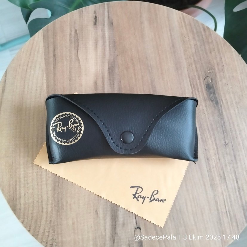 RayBan Wayfarer RayBan Deri Kılıf - Silme Bezi ile Set Olarak - Görsel 5