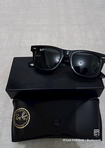 RayBan Wayfarer 2140RayBan Deri Kılıf -Silme Bezi ile Set Olarak - Görsel 2