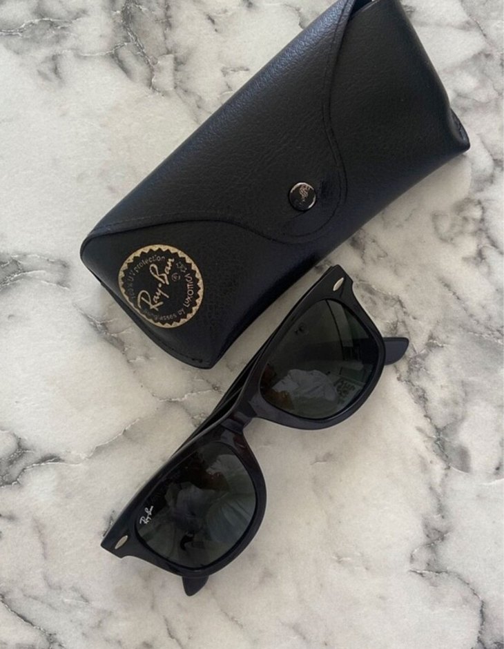 RayBan Wayfarer 2140RayBan Deri Kılıf -Silme Bezi ile Set Olarak - Görsel 4