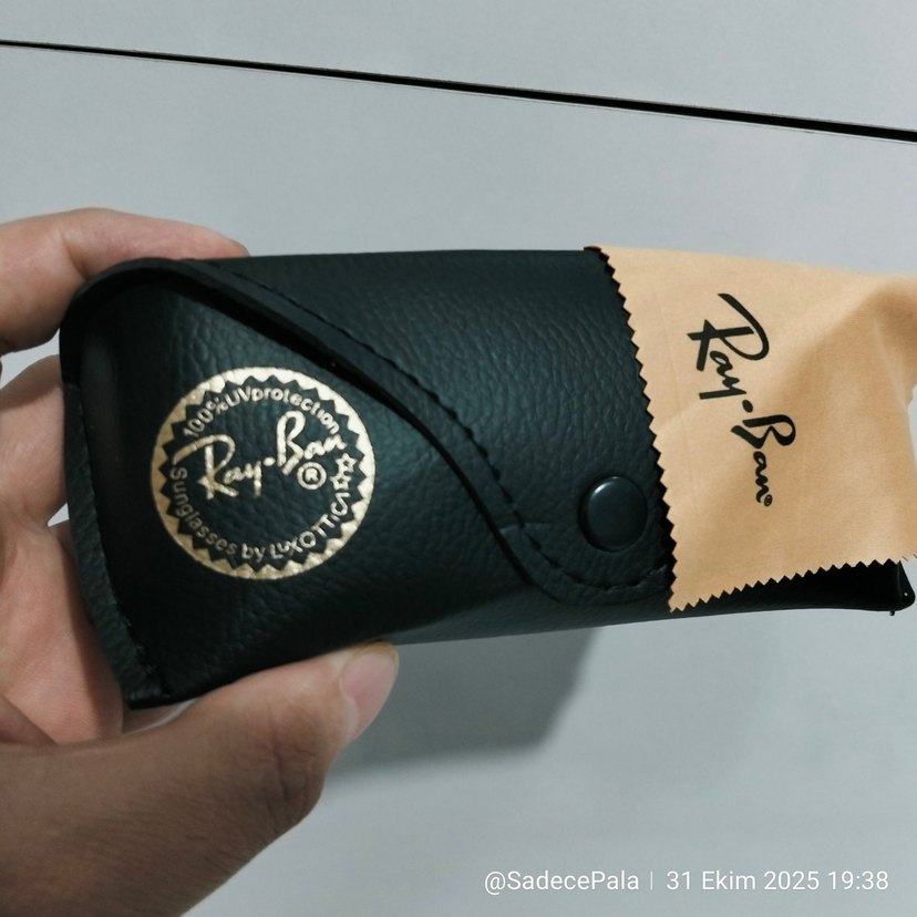 RayBan Wayfarer 2140RayBan Deri Kılıf -Silme Bezi ile Set Olarak - Görsel 5