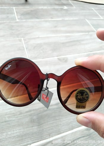 Beden Ray-Ban Koyu Kahve Yuvarlak Cam Güneş Gözlüğü