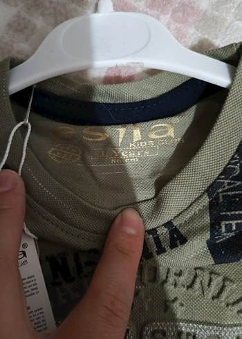 18-24 Ay Beden Gri Baskılı Erkek Çocuk Kısa Kollu Tişört