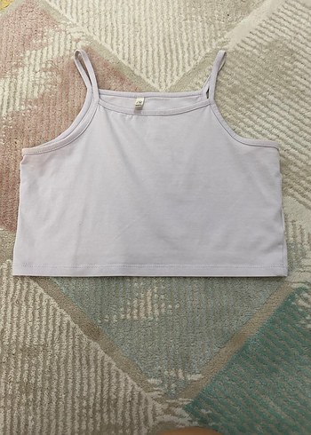 Bej Askılı Kadın Crop Top