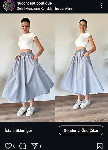 Paraşüt kumaş uzun etek