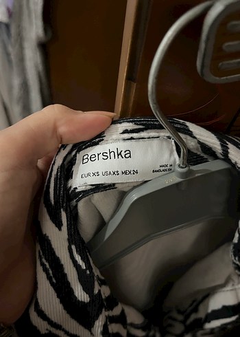 Kadın Zebra Desenli kadife Gömlek - Görsel 3