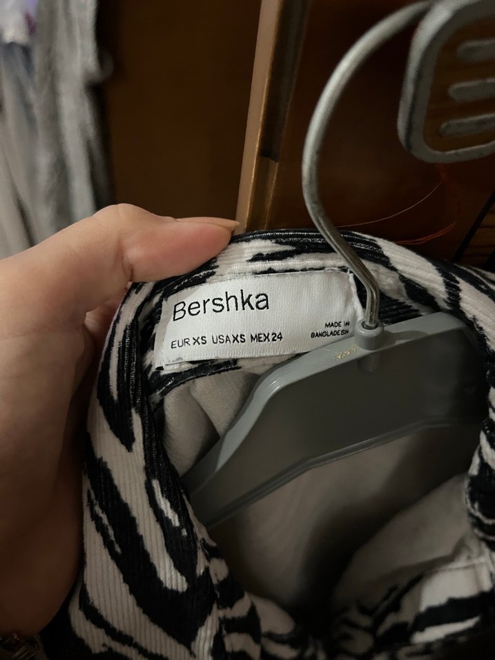 Kadın Zebra Desenli kadife Gömlek - Görsel 3