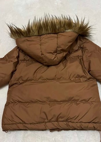 Kürklü Kahverengi Kadın Mont - Görsel 4