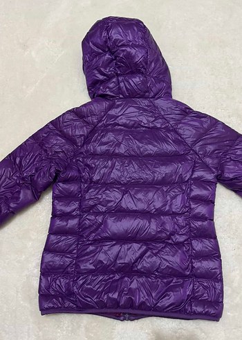 Mor Kapüşonlu Kadın mont - Görsel 3