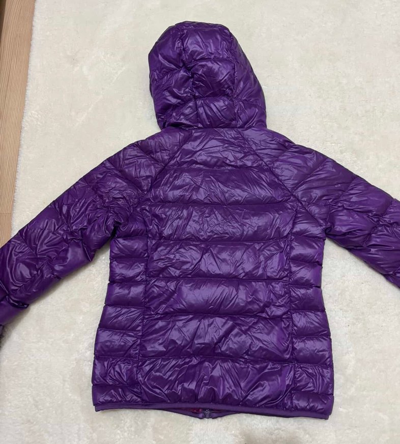 Mor Kapüşonlu Kadın mont - Görsel 3