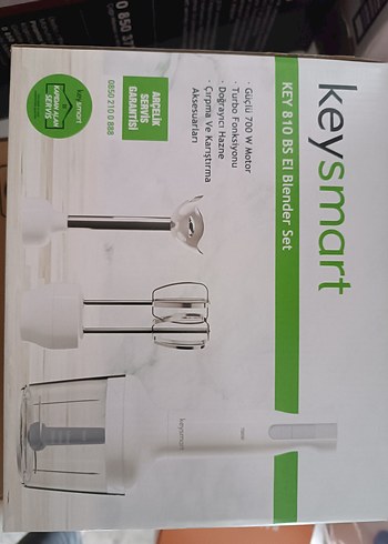 Keysmart 700W El Blender Seti Beyaz-Gri