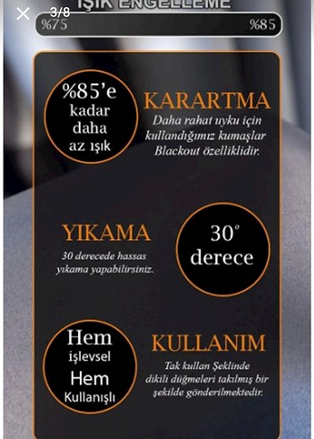 koyu kahverengi blackout karartma perde FABRİKADAN HALKA - Görsel 6