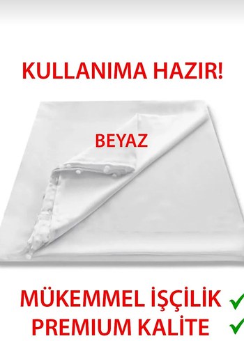 beyaz saten güneşlik perde özel dikim FABRİKADAN HALKA - Görsel 3