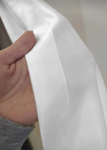 krem saten güneşlik perde özel dikim 1.kalite FABRİKADAN HALKA - Görsel 2