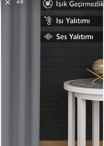 Gri Modern Klasik blackout karartma perde özel dikim FABRİKADAN - Görsel 2