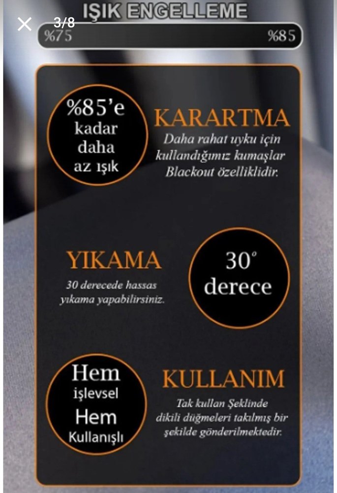 Bej Modern Klasik blackout karartma perde özel dikim FABRİKADAN - Görsel 5