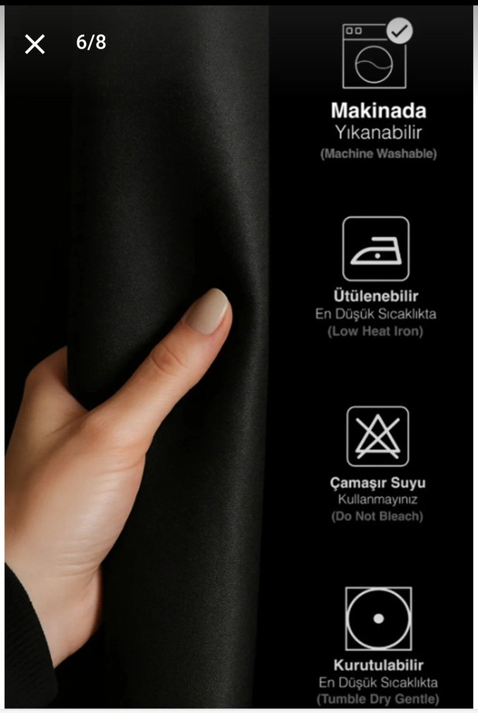 siyah renk blackout karartma perde özel dikim FABRİKADAN HALKA - Görsel 2