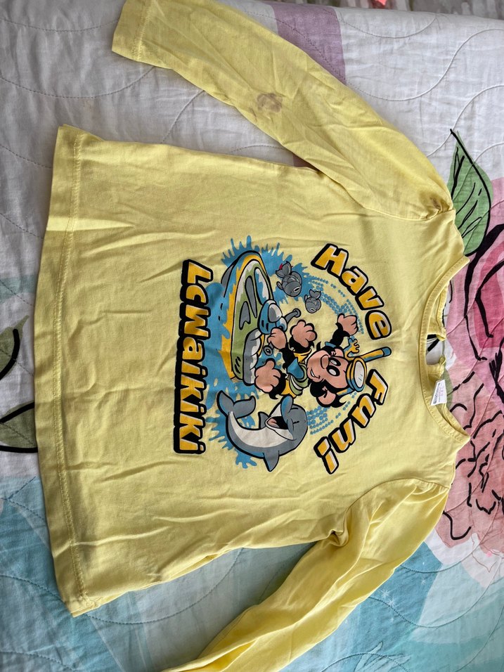 Kız Çocuk Sarı Triko Bluz - Görsel 3