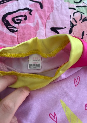 Uzun Kollu Baskılı Kız Çocuk Mayo Takımı - Görsel 2