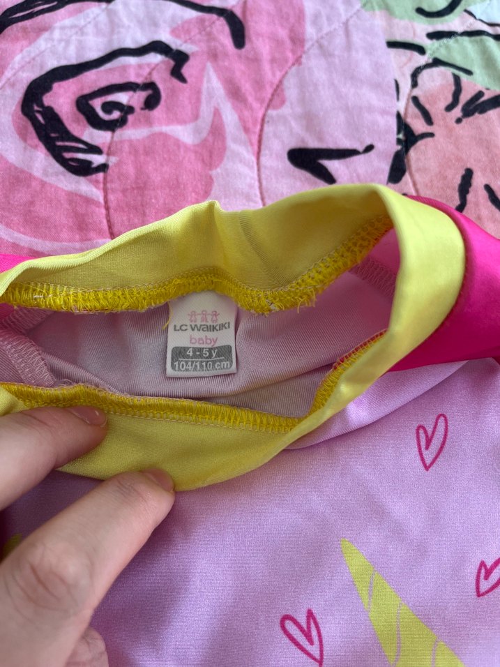 Uzun Kollu Baskılı Kız Çocuk Mayo Takımı - Görsel 2