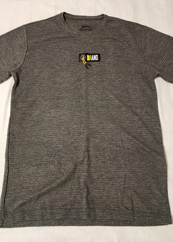 Slazenger Ankara Gri Melanj Bisiklet Yaka Tisort