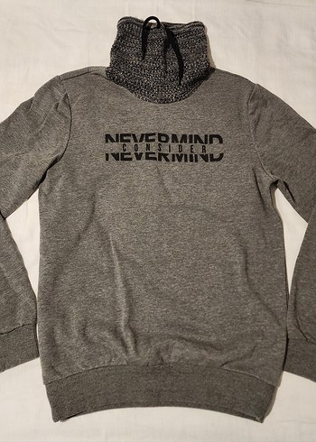 LC Waikiki Gri Melanj Kapusonlu Sweatshirt