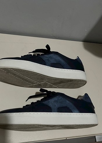 Ziya Hakiki Deri Lacivert Spor Ayakkabı - Görsel 4