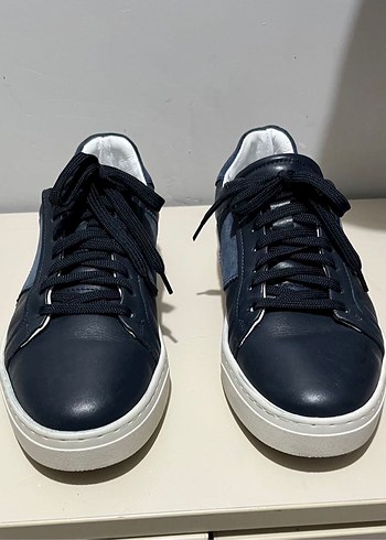 Ziya Hakiki Deri Lacivert Spor Ayakkabı - Görsel 2