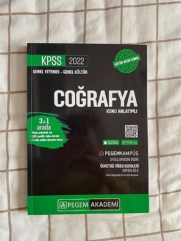 Pegem Akademi 2022 KPSS Coğrafya Test Kitabı