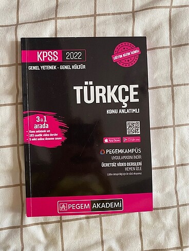 Pegem Akademi 2022 KPSS Türkçe Konu Kitabı