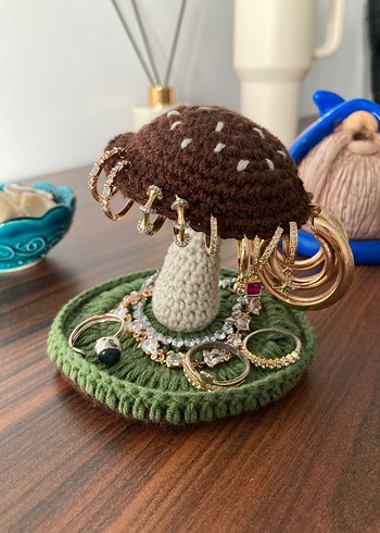 El Örgüsü Mantar Takı Tutucu - Görsel 5