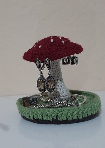 El Örgüsü Mantar Takı Tutucu - Görsel 3