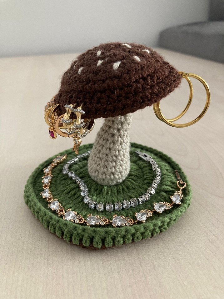 El Örgüsü Mantar Takı Tutucu - Görsel 4