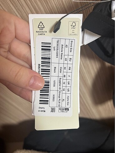 42 Beden siyah bikini üstü